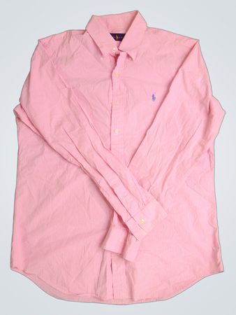 Ralph Lauren rosa Vichy-Karo Hemd mit Knopfleiste