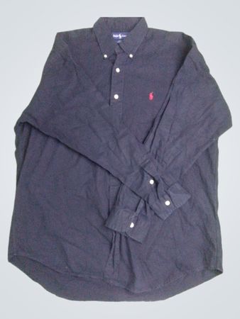 Ralph Lauren Schwarzes Hemd mit Knopfleiste