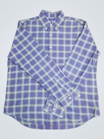 Ralph Lauren Classic Fit kariertes Hemd mit langen Ärmeln und Knöpfen