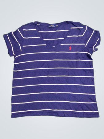 Polo Ralph Lauren gestreiftes V-Ausschnitt-T-Shirt