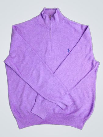 Maglione Ralph Lauren Polo con mezza cerniera in cotone Pima