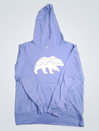 Patagonia Blauer Hoodie mit Bärenmotiv