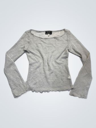 Gray Long-Sleeve Top