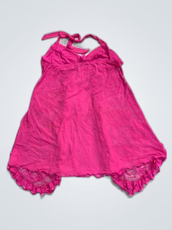 Robe nuisette en dentelle rose