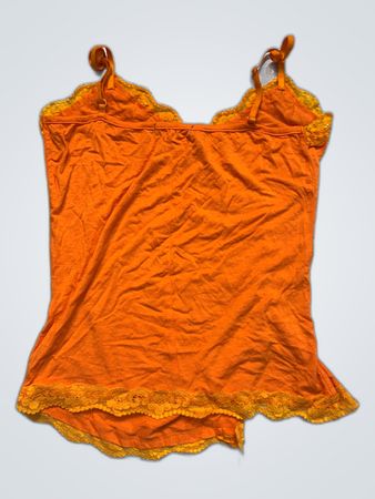 Orange Lace Trim Camisole