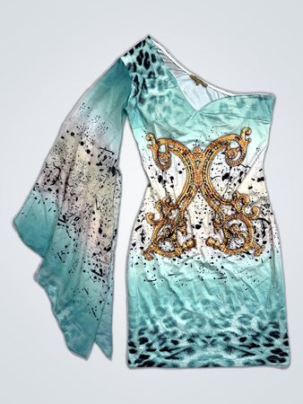 Sweet Miss One-Shoulder Leopard Print Party Dress