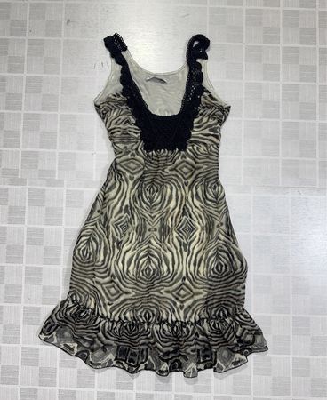 Olt Fashion Animal Print Lace Mini Dress