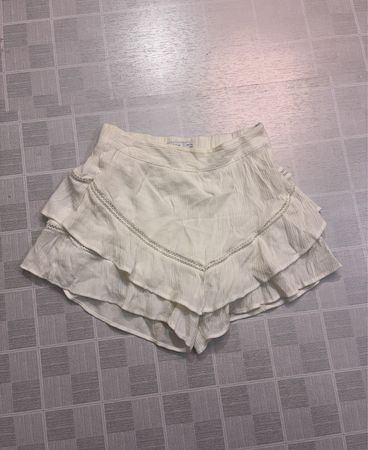 Bershka Weißer Rüschenrock