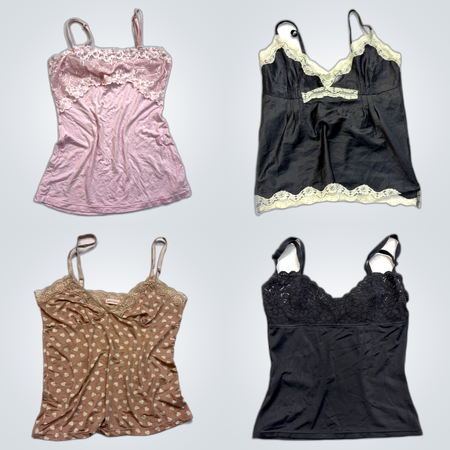 Y2K Lace Trim Camisoles