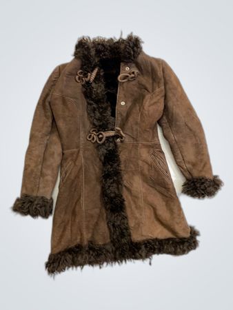 Brown Fur Trimmed Coat