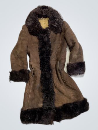Brown Fur-Trimmed Coat