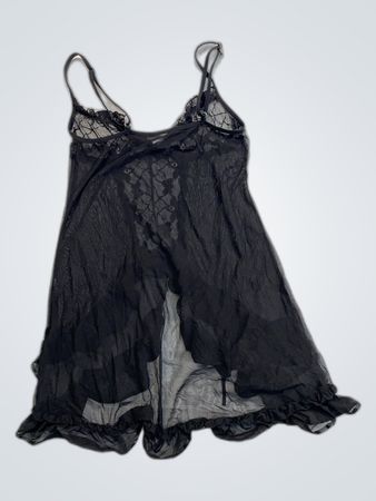 Black Lace Slip Dress