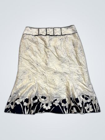 Jump Printed Flared Mini Skirt