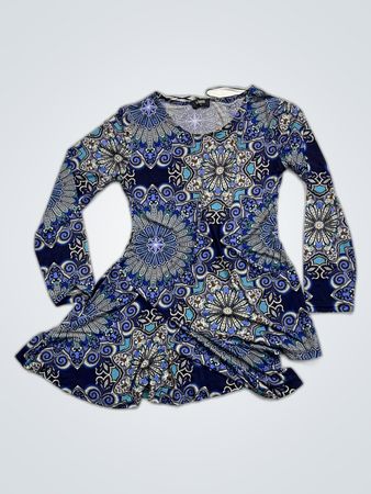 Klass Long Sleeve Floral Print Mini Dress