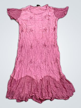 Gaïade Pink Embroidered Maxi Dress