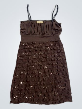Femme Paris Sequined Ruffle Mini Dress