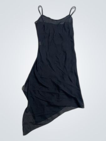 Unbranded Black Sheer Slip Dress