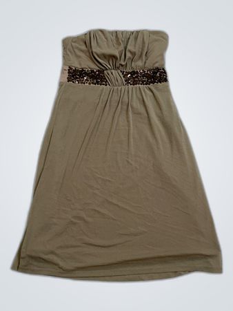 Brown Strapless Dress
