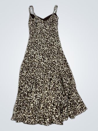Leopard Print V-Neck Maxi Dress