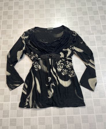 Claire Shavier Printed Long Sleeve Blouse