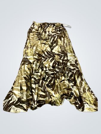 Long Tropical Print Skirt