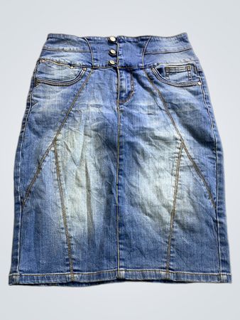 High-waisted Denim Skirt