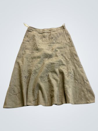 Brown Floral Skirt