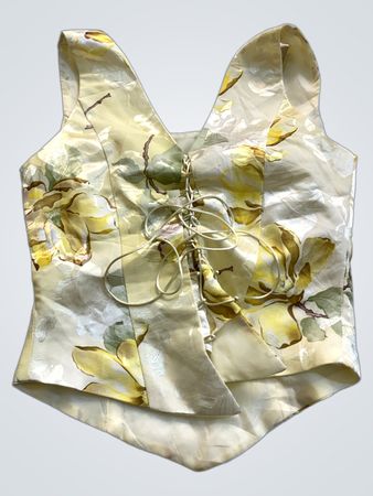 Floral Pattern Silk Blouse