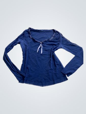 Blue Long-Sleeve Top