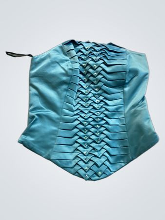 Blue Satin Vest
