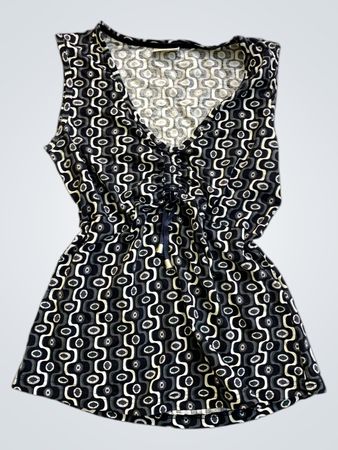 Street One Geometric Lace-Up Sleeveless Top