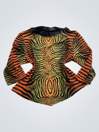 Long-Sleeve Patterned Top