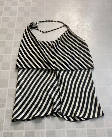 Black and White Striped Top