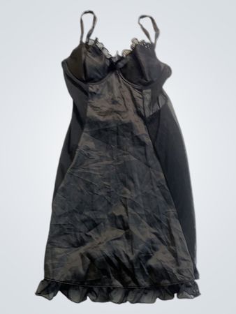 Black Dress with Ruffled Details