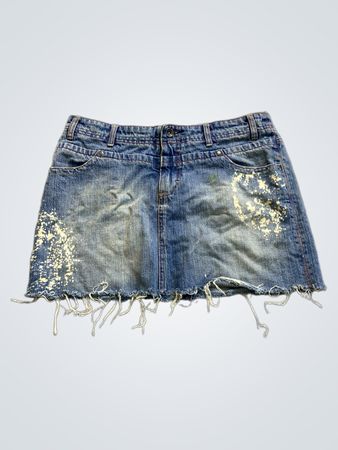 Unbranded Distressed Denim Mini Skirt