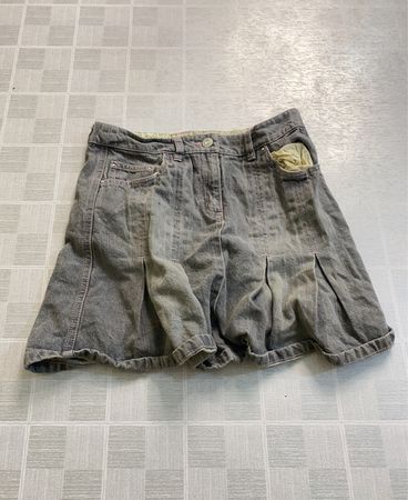 Next Pleated Denim Mini Skirt