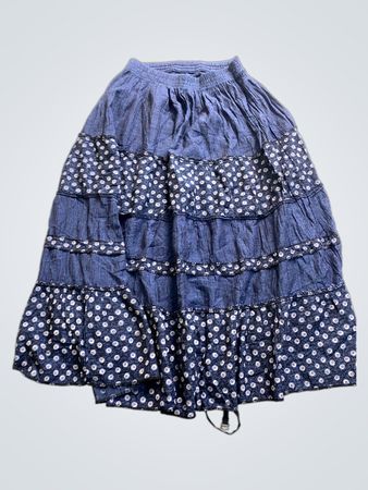 Blue Floral Skirt