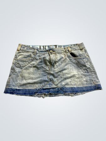 Papaya Denim Mini Skirt