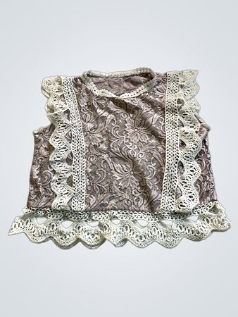 Lace Trimmed Crochet Top