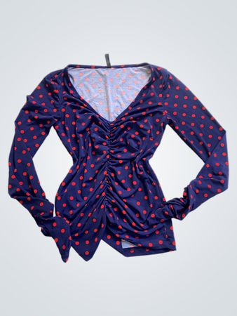 Stradivarius Polka Dot Long-Sleeve Blouse