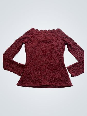 Maroon Lace Top