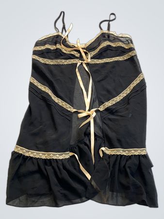 Orcanta Black Chemise with Gold Trim