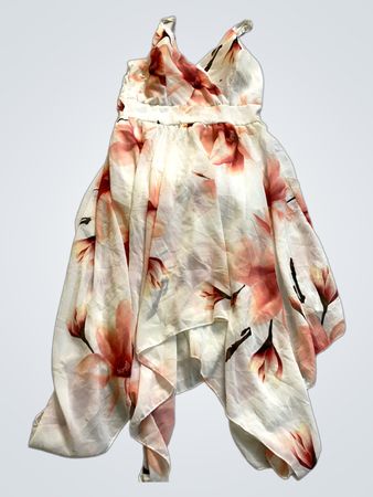 Floral Asymmetrical Hem Dress