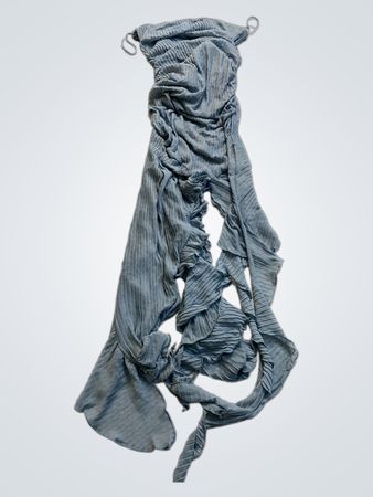 Blue Ruffled Fabric
