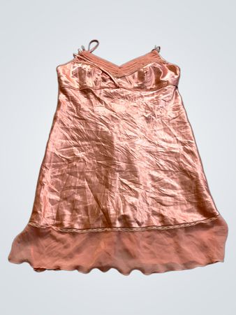 Unbranded Blush Pink Satin Slip Dress