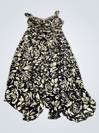 Black and White Floral Maxi Dress