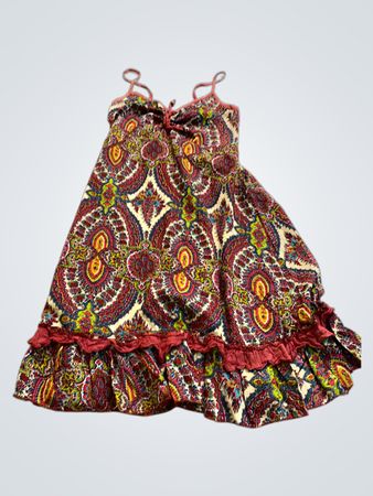 Multicolored Paisley Pattern Dress