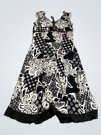 Black and White Floral Dress