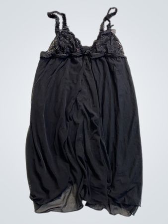 Black Chemise with Lace Details