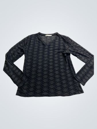 Black Long-Sleeve Blouse
